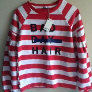 DEX Size XL/TG 14 Red White Long Sleeve Blouse Shirt For Girls